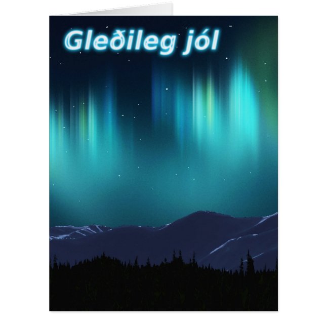 Gleðileg jól - Aurora Borealis (Front)