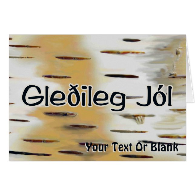 Gleðileg Jól - Birchbark (Front Horizontal)