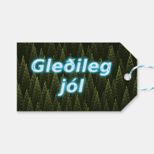 Gleðileg Jól - Conifers Gift Tags