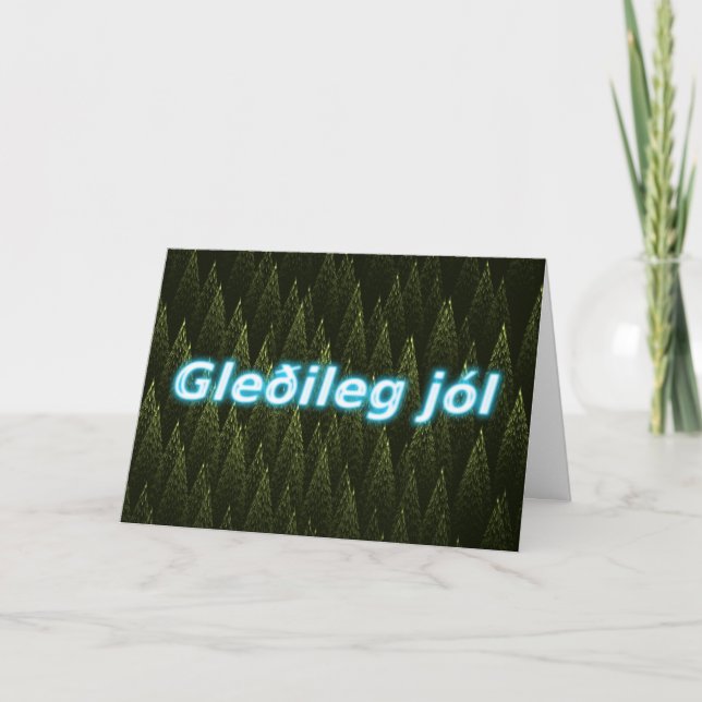 Gleðileg Jól - Conifers Holiday Card (Front)