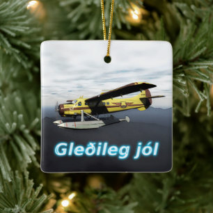 Gleðileg jól - de Havilland DH3-C Otter Ceramic Tree Decoration