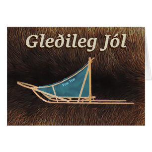 Gleðileg Jól - Dog Sled
