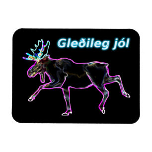 Gleðileg jól - Electric Moose Magnet