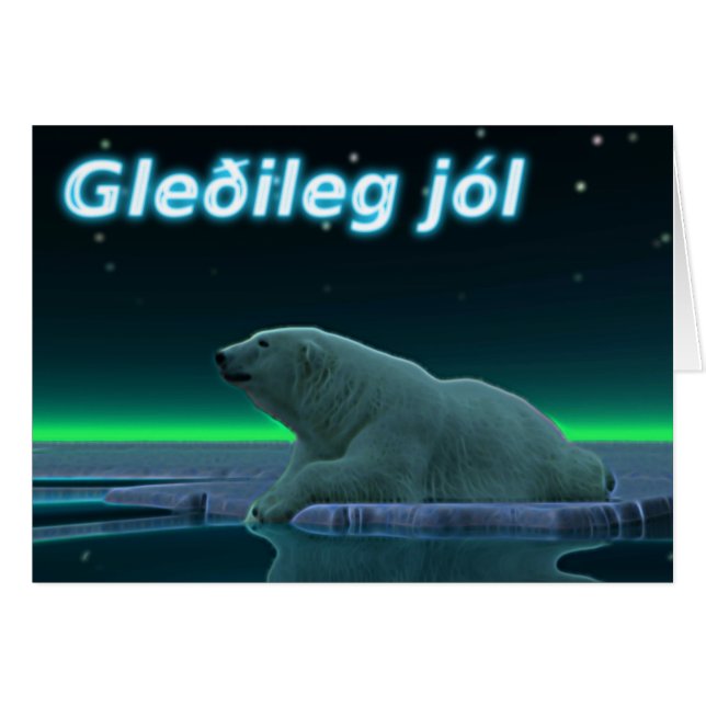 Gleðileg Jól - Ice Edge Polar Bear (Front Horizontal)