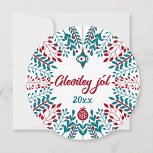 Gleðileg jól, Icelandic Christmas Greeting Holiday Card