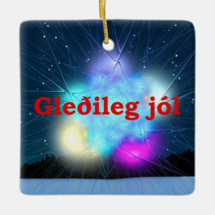 Gleðileg Jól - Jack Frost Ceramic Tree Decoration