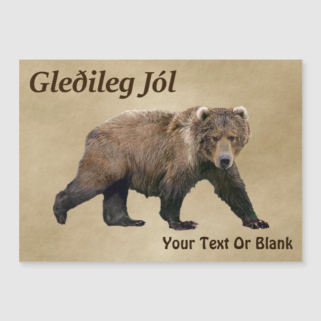 Gleðileg Jól - Kodiak Bear (Front)