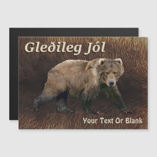 Gleðileg Jól - Kodiak Bear On Caribou Fur