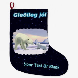 Gleðileg jól- Mama Nose Best Large Christmas Stocking