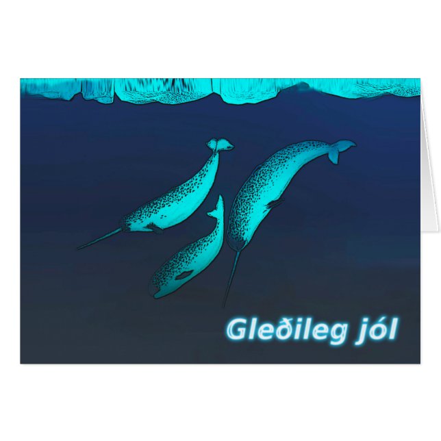 Gleðileg Jól - Narwhal (Front Horizontal)