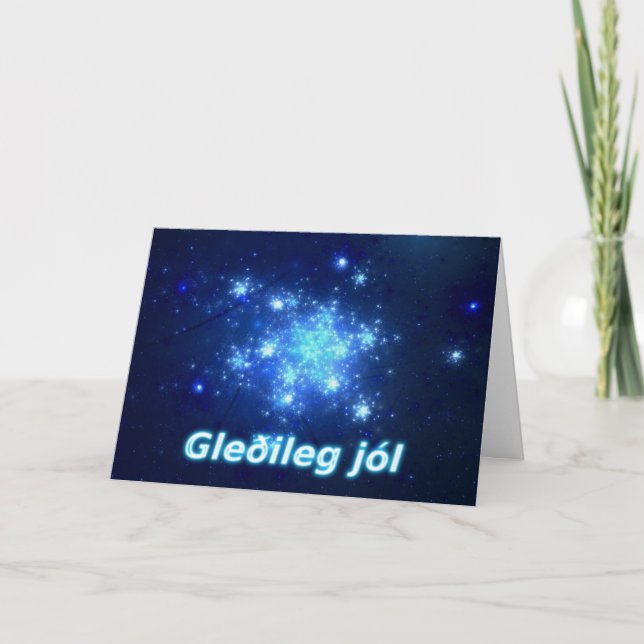 Gleðileg jól - Night Sky Holiday Card (Front)