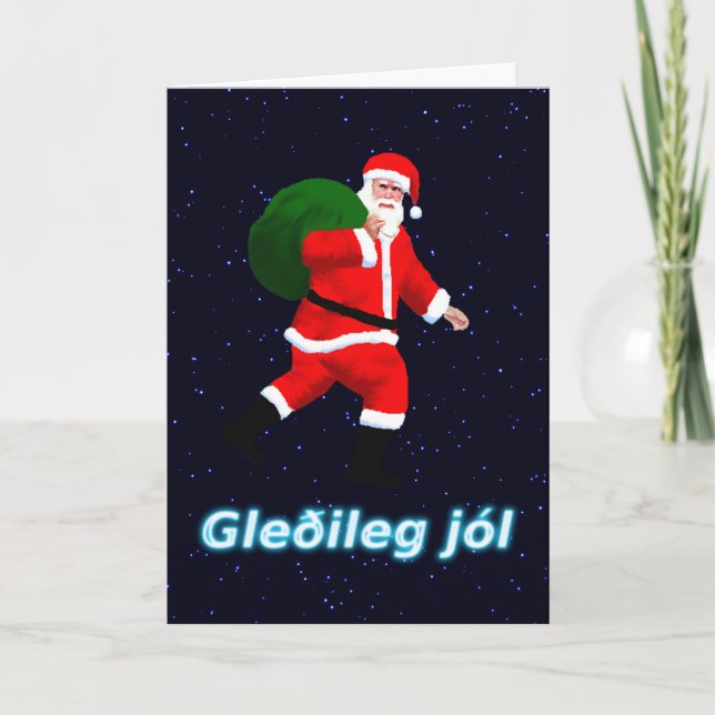 Gleðileg jól - Santa Claus Holiday Card (Front)
