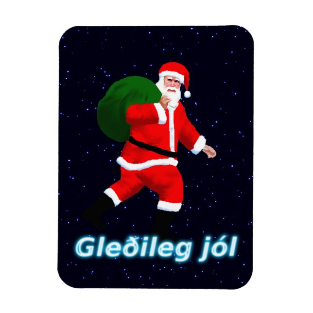 Gleðileg jól - Santa Claus Magnet (Vertical)