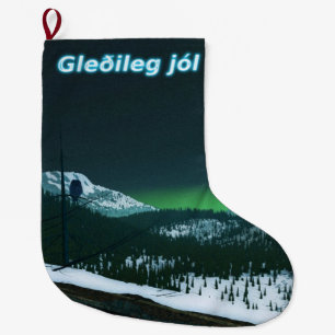 Gleðileg jól - Silent Night Large Christmas Stocking
