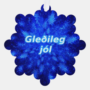 Gleðileg Jól - Snowburst Tree Decoration Card