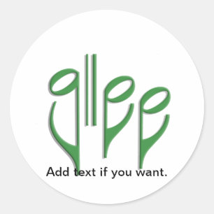 glee club classic round sticker