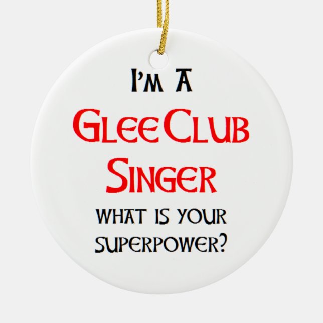glee club singer ceramic ornament (Front)