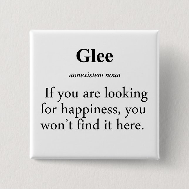 Glee Definition 15 Cm Square Badge (Front)