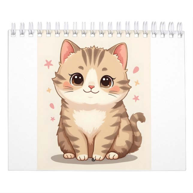 Gleeful Cat: Sweet Kawaii Kitten Art for Any Room Calendar (Cover)