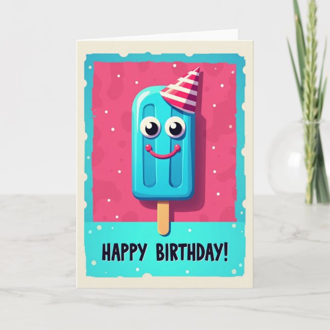 Gleeful Cone Birthday Card (Front)