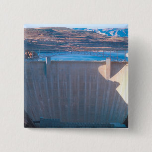 Glen Canyon Dam on the Colorado River at Page, 15 Cm Square Badge