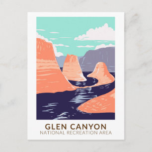 Glen Canyon Reflection Canyon Vintage Postcard