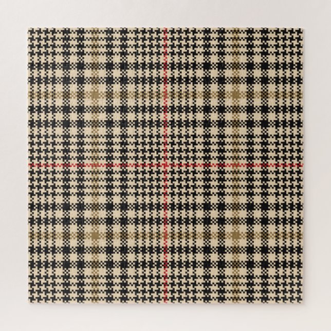 Glen Check Plaid Pixel Art Jigsaw Puzzle (Vertical)