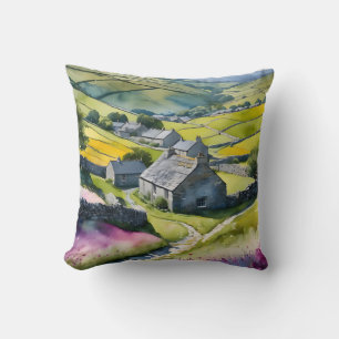 "Glen Garlands" Landscape Yorkshire Dales Scene Cushion