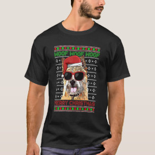Glen Of Imaal Terrier Dog Funny Woof Merry Christm T-Shirt
