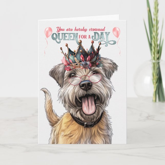 Glen of Imaal Terrier Dog Queen Funny Birthday Card (Front)