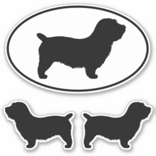 Glen of Imaal Terrier Dog Silhouettes Sticker Set
