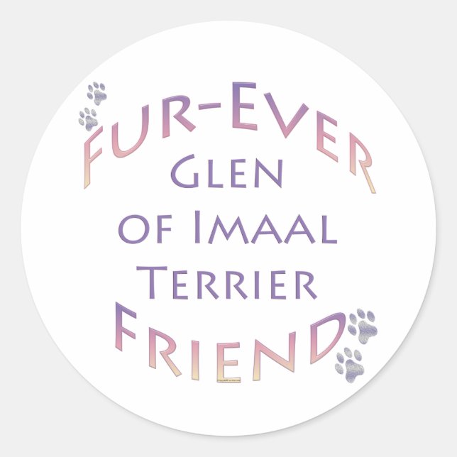 Glen of Imaal Terrier Furever Classic Round Sticker (Front)