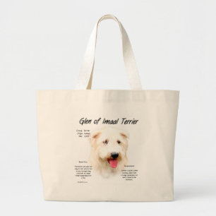 Glen of Imaal Terrier History Design Large Tote Bag
