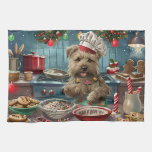 Glen of Imaal Terrier Holiday Baking: Festive Tea Towel