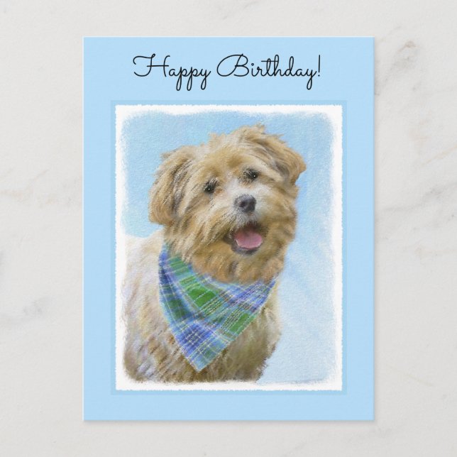 Glen of Imaal Terrier Painting - Original Dog Art Postcard (Front)