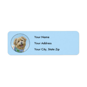 Glen of Imaal Terrier Painting - Original Dog Art Return Address Label