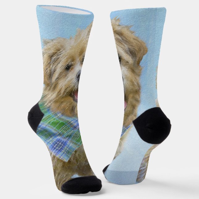 Glen of Imaal Terrier Painting - Original Dog Art Socks (Angled)