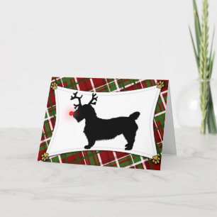 Glen of Imaal Terrier Reindeer Christmas Card