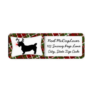 Glen of Imaal Terrier Reindeer Christmas Return Address Label