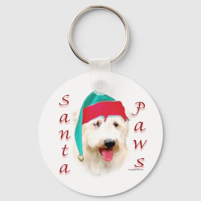 Glen of Imaal Terrier Santa Paws Key Ring (Front)