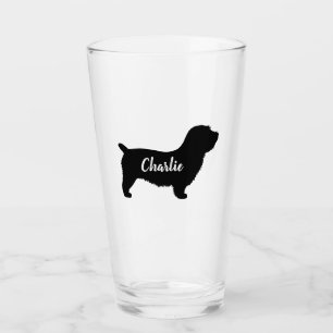 Glen of Imaal Terrier Silhouette Custom Dog Lover Glass