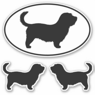 Glen of Imaal Terrier Silhouettes with Long Tail