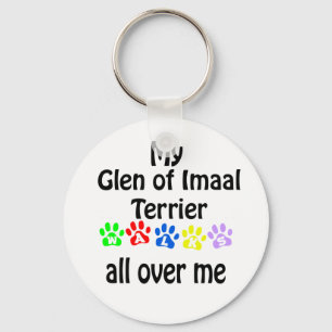 Glen of Imaal Terrier Walks Design Key Ring
