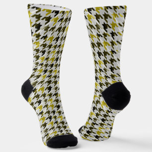 Glen Plaid. Black and mustard. Socks