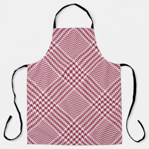 Glen plaid pattern bright in red and white. Seamle Apron