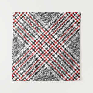 Glen Plaid Red Black Tweed Tapestry