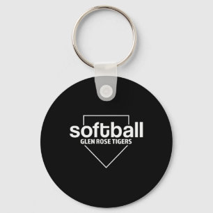 Glen Rose Tigers Softll Home Plate  Key Ring