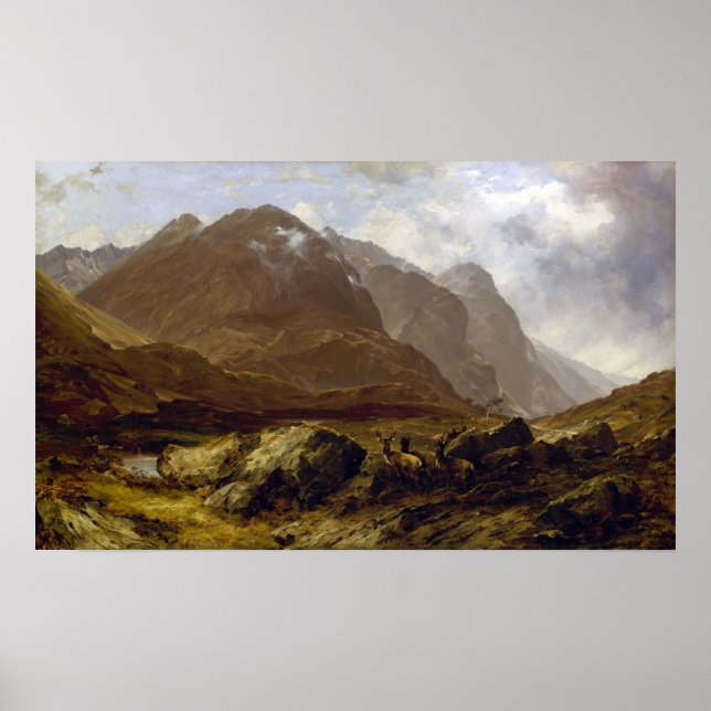 Glencoe by Horatio McCulloch Poster (Front)