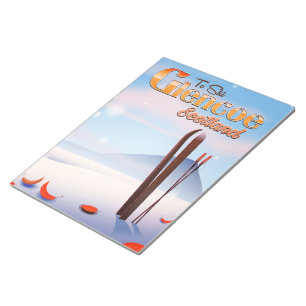 Glencoe Scotland ski poster Notepad