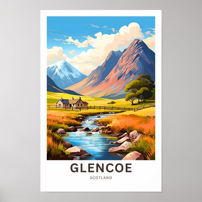 Glencoe Scotland Travel Print (Front)
